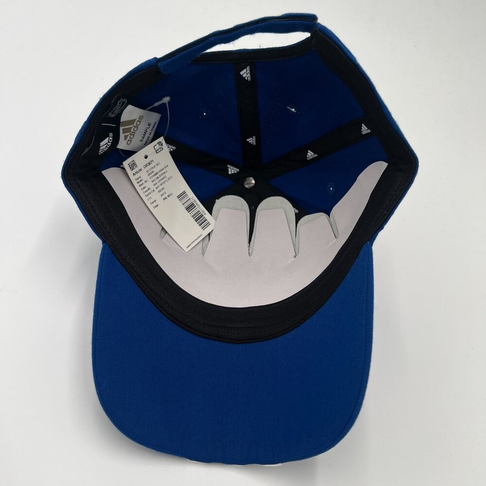 Adidas Unisex Blue Toronto Maple Leafs 3 Stripe Structured Adjustable Cap NWT - Picture 5 of 6